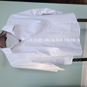 Worthington 1X white button down 3/4 sleeve shirt